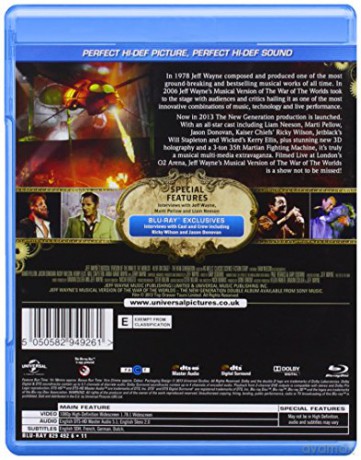 Jeff Wayne's The War Of The Worlds - The New Generation [Blu-Ray]
