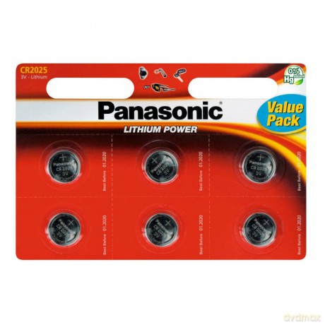 Panasonic bateria litowa CR2025 - 6 szt blister