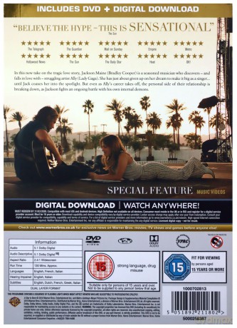 A Star is Born (Narodziny Gwiazdy) [DVD]