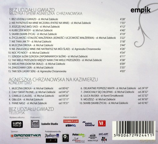 Agnieszka Chrzanowska: Bez udziału gwiazd (digipack) [CD]+[DVD]