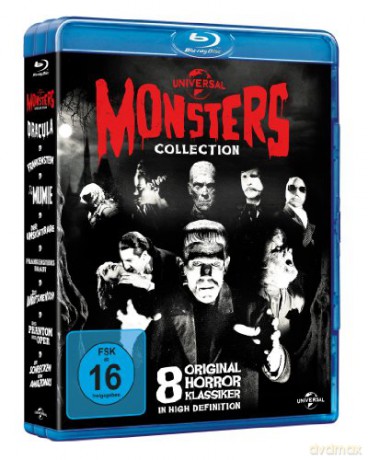 Monsters Collection: Dracula / Frankenstein / The Mummy / The Invisible Man / Bride of Frankenstein / The Wolf Man / Phantom of the Opera / Creature from the Black Lagoon [8xBlu-Ray]