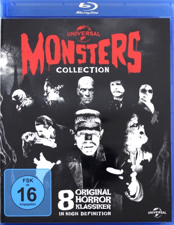 Monsters Collection: Dracula / Frankenstein / The Mummy / The Invisible Man / Bride of Frankenstein / The Wolf Man / Phantom of the Opera / Creature from the Black Lagoon [8xBlu-Ray]