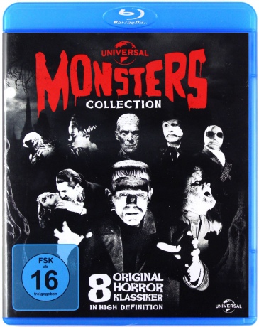 Monsters Collection: Dracula / Frankenstein / The Mummy / The Invisible Man / Bride of Frankenstein / The Wolf Man / Phantom of the Opera / Creature from the Black Lagoon [8xBlu-Ray]