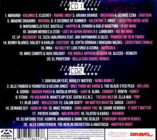 Bravo Hits Lato 2018 / Jesień 2018 / Zima 2019 Pakiet [6CD]