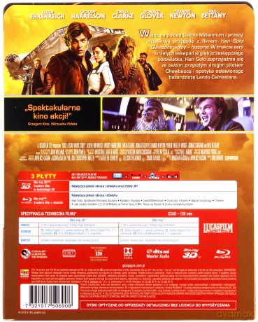 Han Solo: Gwiezdne Wojny - Historie (steelbook) [Blu-Ray 3D]+[2xBlu-Ray]