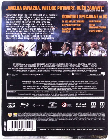 Rampage: Dzika Furia (steelbook) [Blu-Ray 3D]+[Blu-Ray]