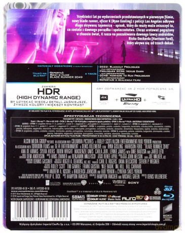 Blade Runner 2049 (steelbook) [Blu-Ray 4K]+[Blu-Ray 3D]+[Blu-Ray]