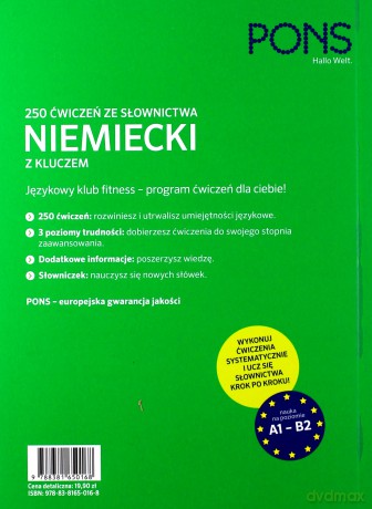 250 ćwiczeń ze słownictwa z kluczem. Niemiecki [KSIĄŻKA]