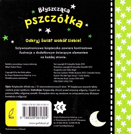 Błyszczące książeczki. Błyszcząca pszczółka - Samantha Meredith [KSIĄŻKA]