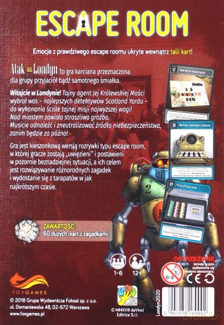 Escape Room. Atak na Londyn [GRA PLANSZOWA]