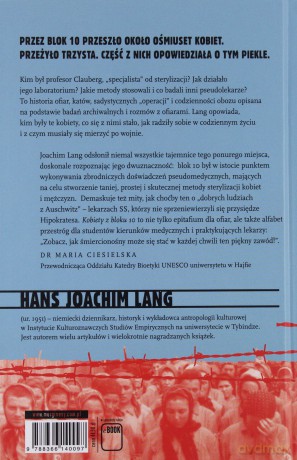 Kobiety z bloku 10. Eksperymenty medyczne w Auschwitz - Hans Joachim Lang [KSIĄŻKA]