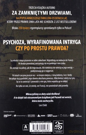 Pozwól mi wrócić - B. A. Paris [KSIĄŻKA]