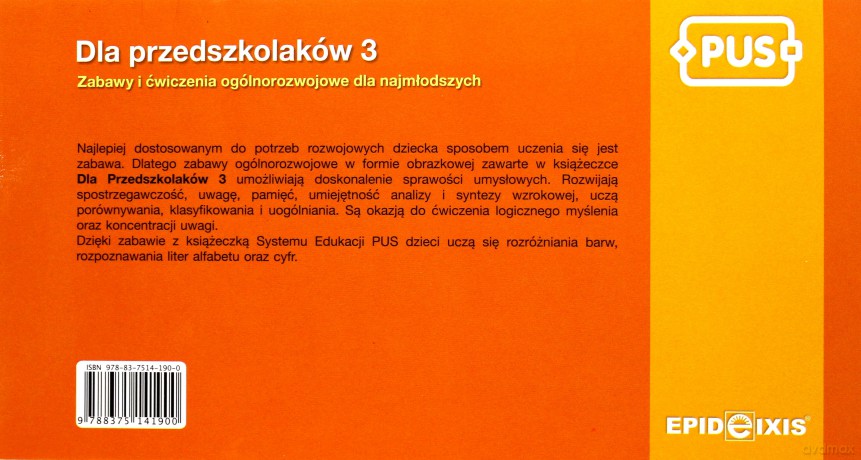 PUS Dla przedszkolaków 3 [KSIĄŻKA]