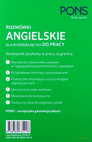 Rozmówki angielskie dla wyjeżdżających do pracy [KSIĄŻKA]