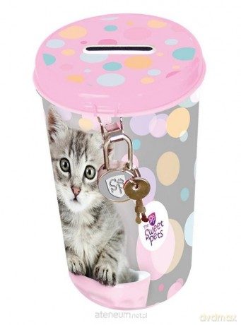 Skarbonka metalowa Sweet Pets Kot