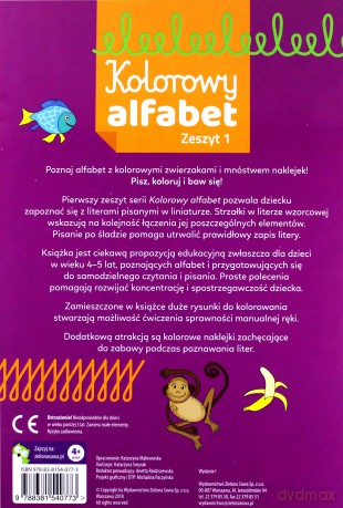 Kolorowy alfabet zeszyt 1 - Katarzyna Malinowska [KSIĄŻKA]