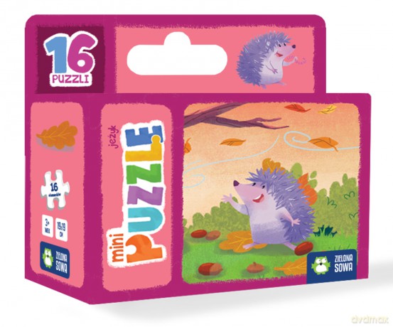 Mini puzzle 16 el. jeżyk [PUZZLE]