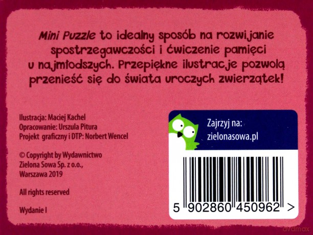 Mini puzzle 16 el. jeżyk [PUZZLE]