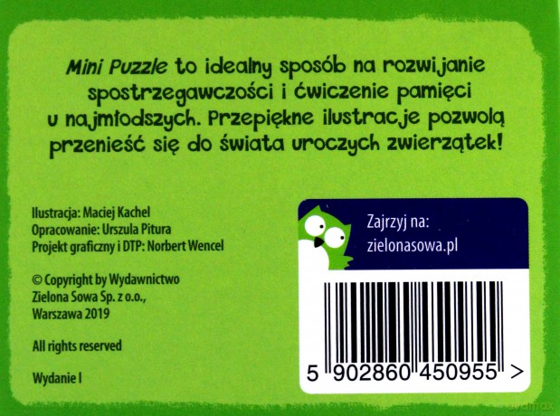 Mini puzzle 16 el. wiewiórka [PUZZLE]