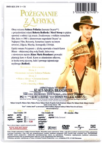 Pożegnanie z Afryką (+soundtrack) [2xDVD]+[CD] 