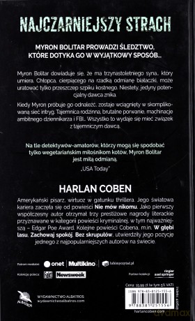 Najczarniejszy strach - Harlan Coben [KSIĄŻKA]