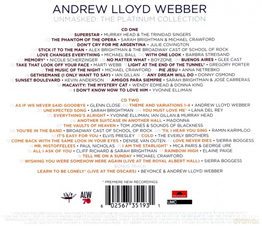 Andrew Lloyd Webber: The Very Best Of - Muzyka Filmowa [2CD]