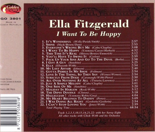 Ella Fitzgerald: Want To Be Happy [CD]