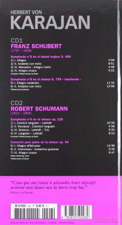Herbert Von Karajan: Schubert-Symp 5 And 8/ Schumann Symphony N.4-Piano Concerto (Deluxe Edition) [2CD]