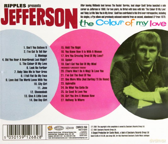 Jefferson: Colour Of My Love [CD]
