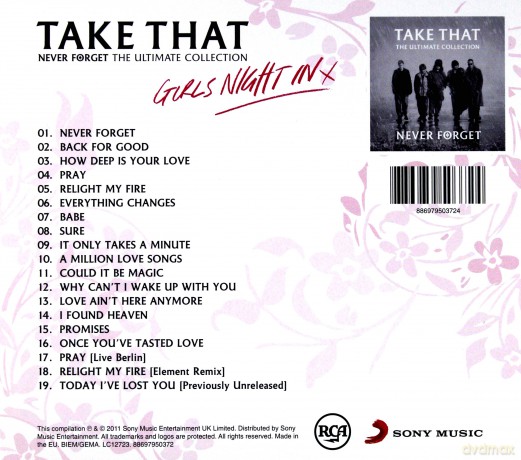 Take That: Never Forget The Ultimate Collection [CD]