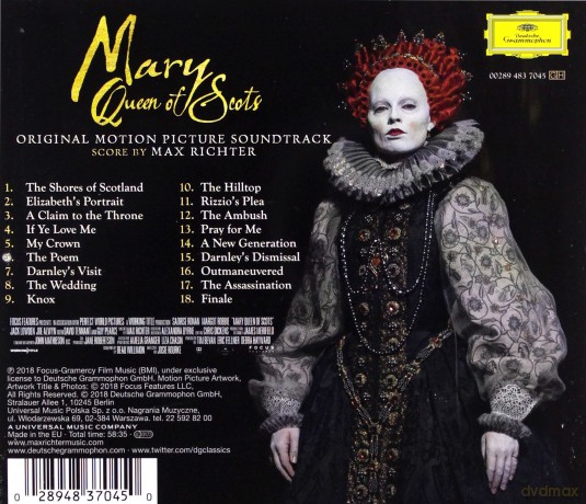 Mary Queen Of Scots soundtrack (Maria Królowa Szkotów) (Max Richter) (PL) [CD]