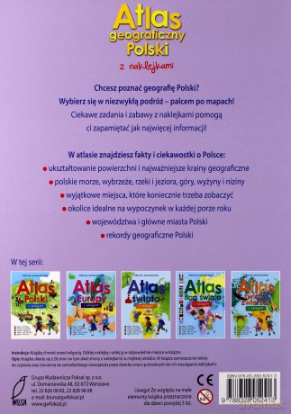 Atlas geograficzny Polski z naklejkami [KSIĄŻKA]