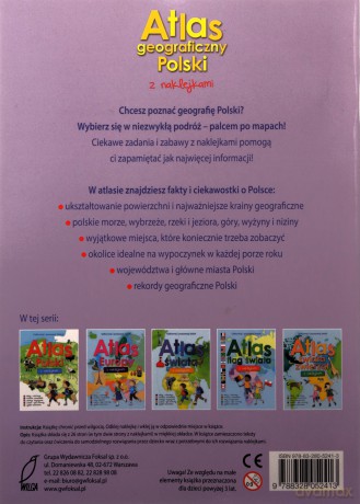 Atlas geograficzny Polski z naklejkami [KSIĄŻKA]