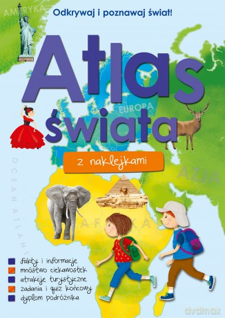 Atlas świata z naklejkami [KSIĄŻKA]