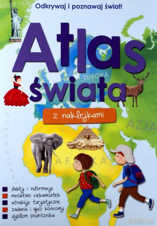 Atlas świata z naklejkami [KSIĄŻKA]