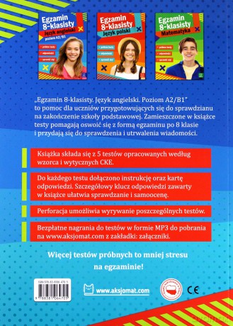 Egzamin ósmoklasisty. Język angielski. Próbne testy poziom A2-B1 [KSIĄŻKA]