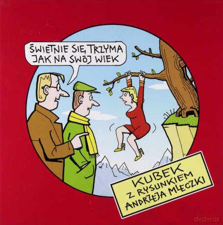 Kubek w pudełku Andrzej Mleczko Świetnie się trzyma ona