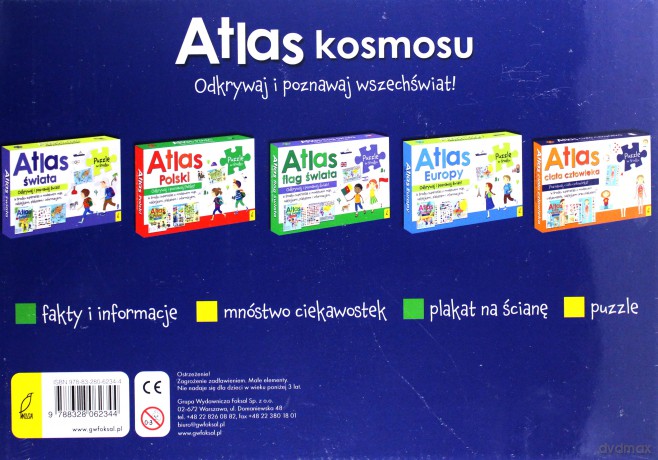 Atlas kosmosu z mapą i puzzlami [KSIĄŻKA]