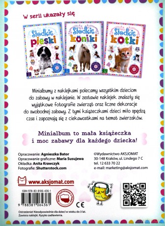Słodkie zwierzęta. Minialbum z naklejkami [KSIĄŻKA]