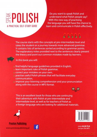 Speak polish. A practical self study guide part 2 A2-B1 - Justyna Bednarek [KSIĄŻKA]