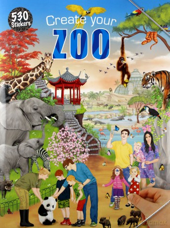 Zestaw kreatywny z naklejkami ZOO