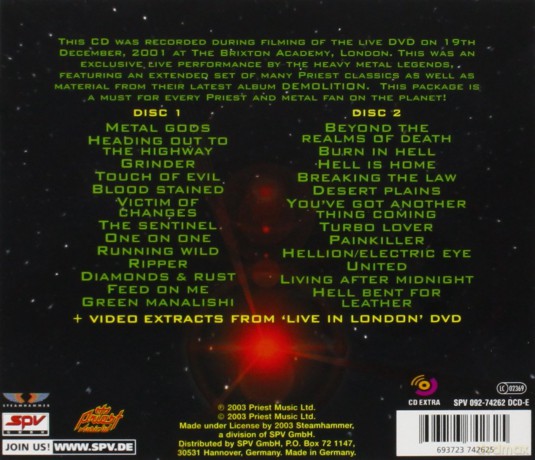 Judas Priest: Live In London [2CD]