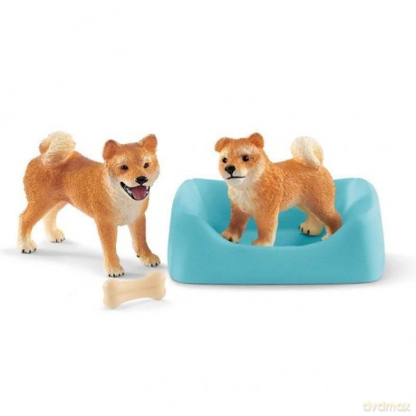 Shiba Inu matka i szczenięta [FIGURKA]