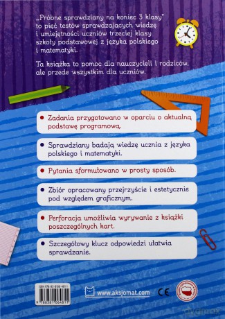 Próbne sprawdziany na koniec 3 klasy. Język polski, matematyka [KSIĄŻKA]