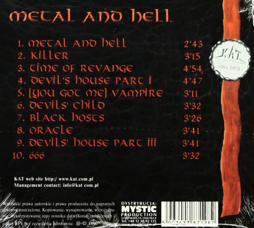 Kat: Metal And Hell (digipack) [CD]