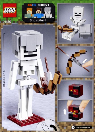 LEGO Minecraft BigFig - szkielet z kostką magmy (21150) [KLOCKI]