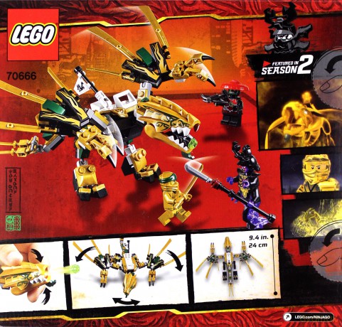 LEGO Ninjago Złoty Smok (70666) [KLOCKI]