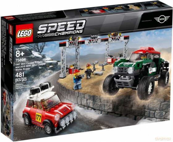 LEGO Speed Champions 196 7 Mini Cooper S Rally oraz 2018 MINI John Cooper Works Buggy (75894) [KLOCKI]