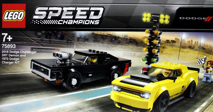LEGO Speed Champions 2018 Dodge Challenger SRT Demon oraz 1970 Dodge Charger R/T (75893) [KLOCKI]