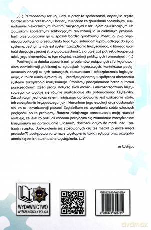 Zarządzanie instytucjami publicznymi i prywatnymi w kontekście niepewności, zagrożeń, kryzysów i ryzyka - J. Prońko, B. Wiśniewski [KSIĄŻKA]